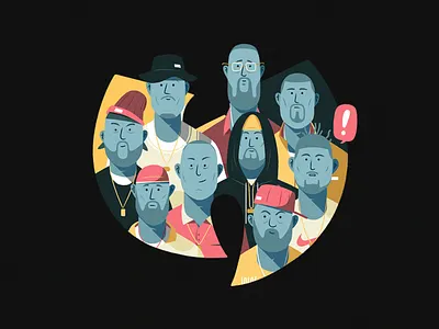 wu-tangggggggggg! art colour flat graphic illustration illustrator sydney tang wu