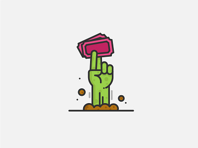 Dribbbble invite #2 dribbble giveaway hand invite portfolio vector zombie