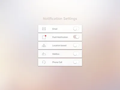 #dailyui #007 Settings Screen 007 apple dailyui ios notification push settings ui web