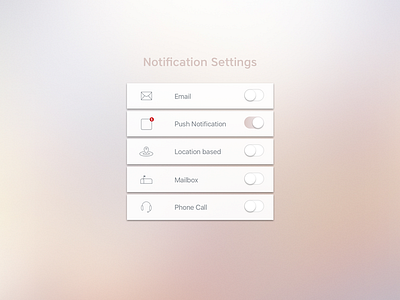 #dailyui #007 Settings Screen 007 apple dailyui ios notification push settings ui web