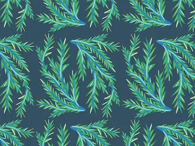 Shrubery Pattern cactus collection desert flowers foliage motifs pattern seamless