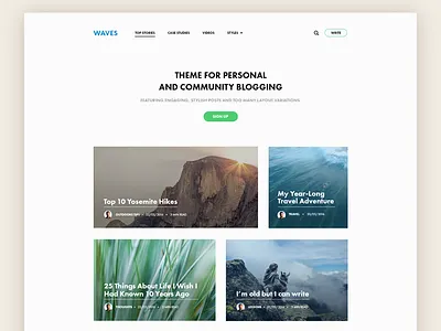 Blog Exploration blog clean grid minimal theme web wordpress