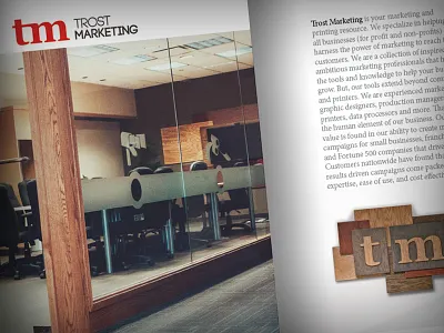 Trost Brochure brochure layout marketing photography
