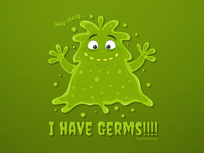 Germs! cartoon cute germs green illustration photoshop sick unwell