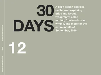 30days – Web Design Exercise 30days css grid helvetica html minimal responsive typography web