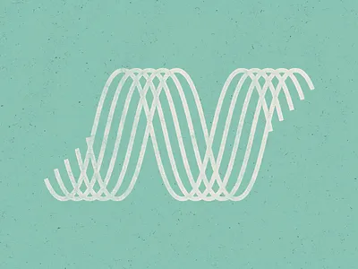 To N-Finity and Beyond line logo mark n sine texture wave