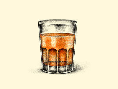 A long weekend ahead brush cocktail drink illustration stipple whiskey