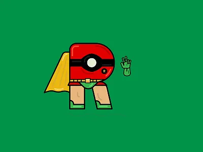 R is for Robin batman boy wonder caped crusaders comic robin the super letters vector