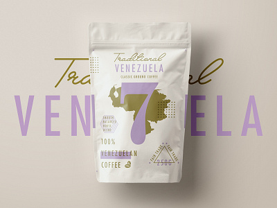 ∆ Traditional 7 Coffee | Venezuela ∆ branding coffee layout logo packaging purple texture type venezuela