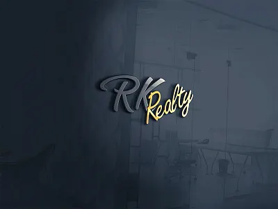 Typography Logo for RK Realty brnding corporate logo design real estate realty typography typography logo