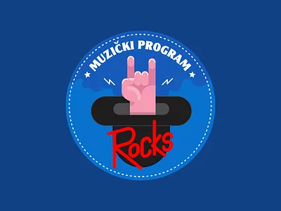 Music Program Rocks hand hat icon music rock satan sticker