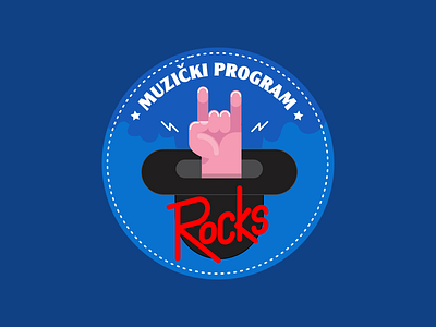 Music Program Rocks hand hat icon music rock satan sticker