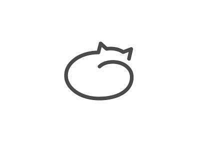 Sleeping Cat 365logodaily animals cats designdaily2016 minimalistic sleeping cat