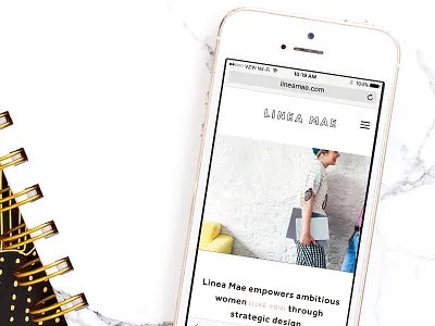 Linea Mae Website branding layout responsive squarespace web web design website