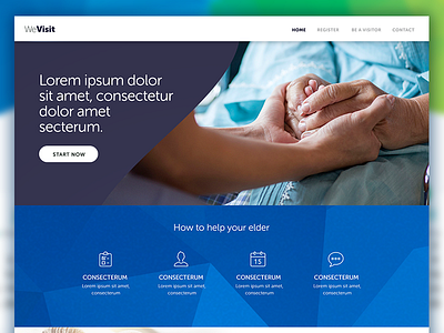Wevisit Landing Drrr elder flat landing webdesign