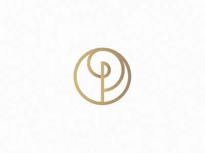 P P branding circle gold identity logo mark monogram spiral