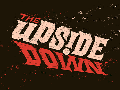 The Upside Down down horror lettering movie stranger things title upside