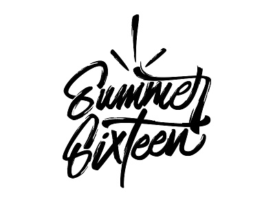 Sumer6teendribble brushlettering type