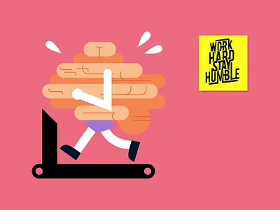 Train Your Brain illustration simple vector