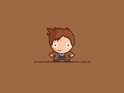 The Doctor (10th) - Voodoo Doll Series - Doctor Who Saga 10 doctor doctor who doll illustration series the doctor vector voodoo who