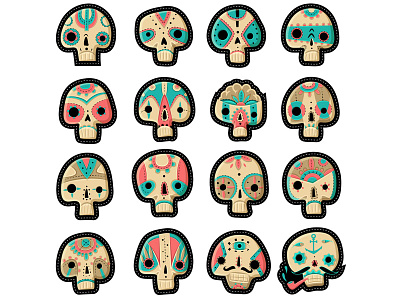 skulls bones dead death funny horror mask mexican mexico skeleton skull sugar vector