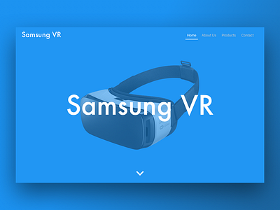 VR Landing Page landing page minimal samsung type typography vr