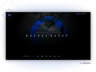 Portfolio landing page dark geometry landing page portfolio website