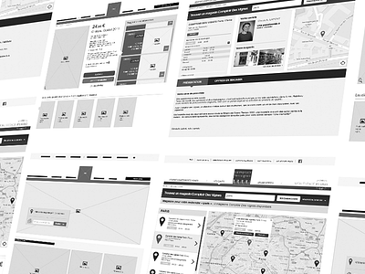 UI - Comptoir Des Vignes e commerce product information sheet store locator wine wireframes hd