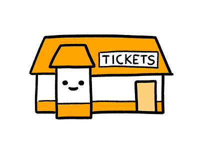 Box Office icon illustration orange