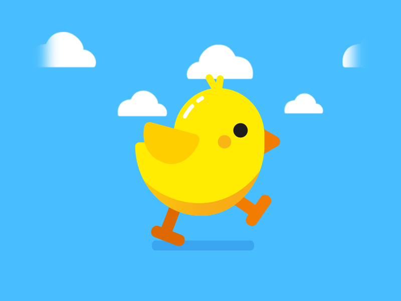 Chick ae animal baby bird chick chicken illustration little motion outside walk