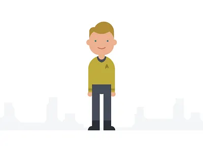 Star Trek / Captain James T. Kirk flat geometric illustration kirk man star trek