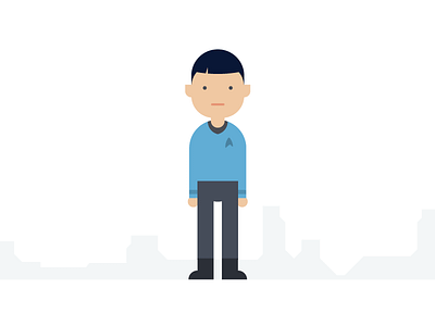 Star Trek / Commander Spock flat geometric illustration spock star trek