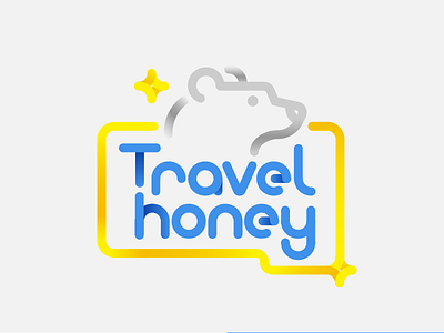 WIP Logo "Travel Honey" logo neon sign polar bear signage travel