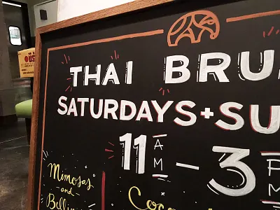 Features Chalkboard brunch chalk chalkboard dallas handlettering handtype lettering print script specials thai typography
