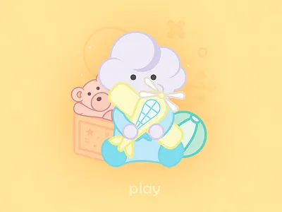 Cloudlet gaming child cloud cloudlet game gaming illustration pregnancy toy yamama