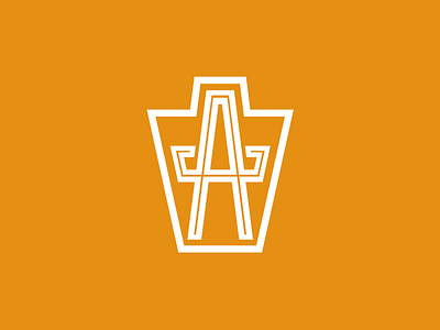 A a letter orange type