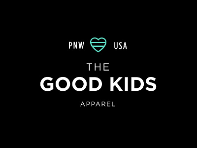 The Good Kids Mark gotham heart logo wordmark