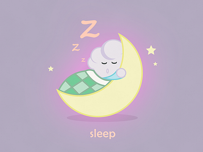 Sleep cloudlet child cloud cloudlet dream illustration pregnancy sleep yamama