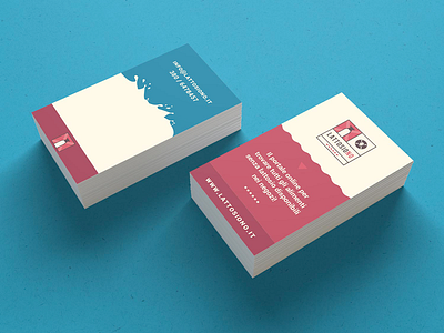 Lattosiono - Business Card Design business card design flat illustration lactose logo design milk minimal