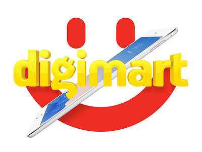 Digimart branding digimart electronics logo red store yellow