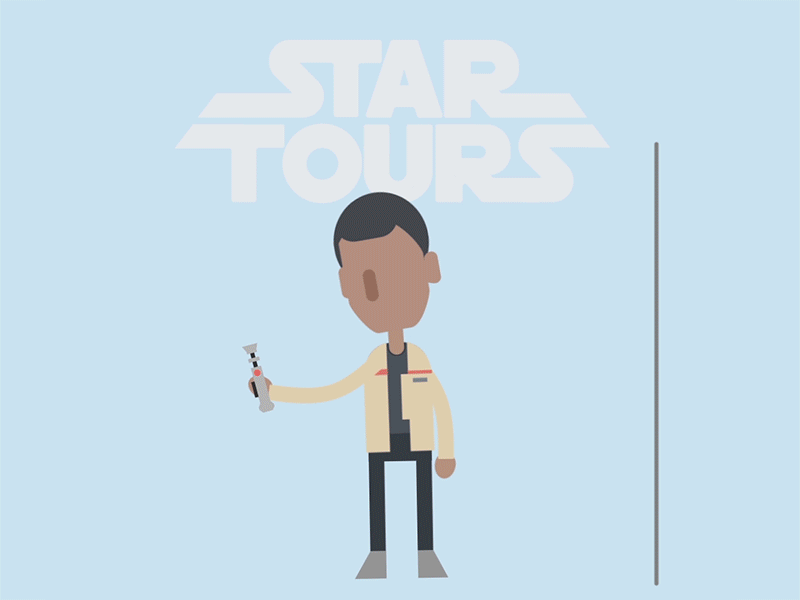 Ride 8: Star Tours ae animation character darth vader disney disneyanimatedadventures disneyland finn gif rey star wars