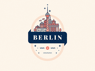 Berlin Badge badge berlin city cityscape illustration skyline t shirt