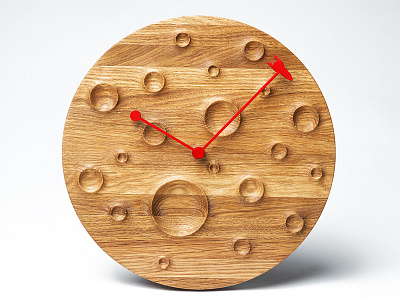 Around the Moon in 60 Minutes clock design driibbble fajno fajnodesign industrial moon product rocket space wood