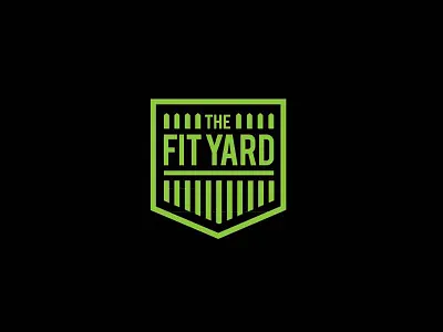 Fitness badge fence fitness logo shield