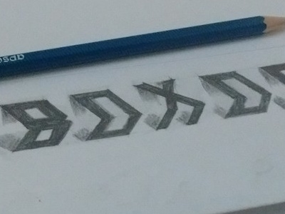 Boxop second concept 3d boxop brand illusion logo word mark