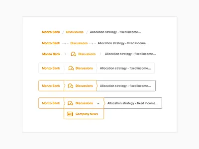 Breadcrumbs arrow dropdown icons interface navigation ui ux wayback web