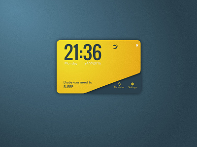 Clock UI card - Day5 clock clock ui card clock ui element design challenge sarcastic ui ui challenge ui element visual design