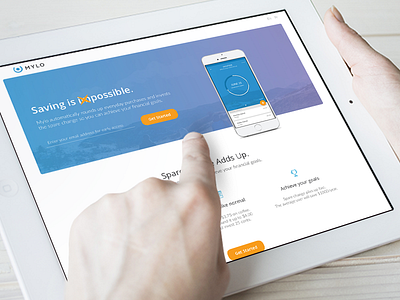 iPad Browsing fintech investment ipad money mylo savings ui ux