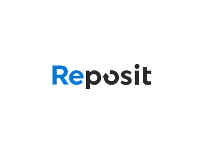 Reposit brand arrow black blue brand logo mark property
