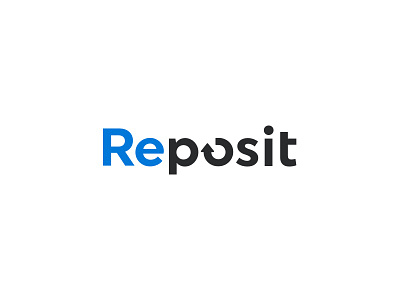 Reposit brand arrow black blue brand logo mark property